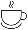 Hot cup icon. Coffee mug line symbol Royalty Free Stock Photo