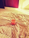 A hot cup of Pakistani tea in warm cosy bed.