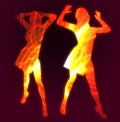 Hot dancer ilustration Royalty Free Stock Photo