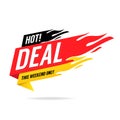 Hot Deal banner. This weekend only, big sale, discount.