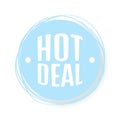 Hot deal grunge rubber stamp on white, vector illustration