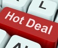 Hot Deal Key Means Amazing Offer Royalty Free Stock Photo