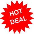 Hot Deal label with red color