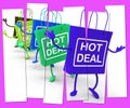 Hot Deal Shopping Bag that Shows Sales, Bargains, and Deals Royalty Free Stock Photo