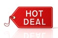 Hot deal shopping tag concept 3d illustration