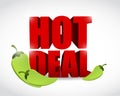 Hot deal sign illustration design