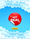 Hot deal sticker. Discount sale banner. Vector Royalty Free Stock Photo