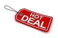 Hot deal tag, 3d render Royalty Free Stock Photo