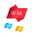 Hot Deal Tags Set Royalty Free Stock Photo
