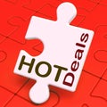 Hot Deals Puzzle Means Amazing Offer Deal