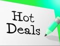 Hot Deals Represents Save Retail And Sales Royalty Free Stock Photo