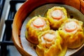 Delicious and Healthy Steamed Dim Sum, Chinese Oriental Cuisine