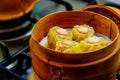 Delicious and Healthy Steamed Dim Sum, Chinese Oriental Cuisine