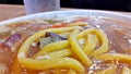 The hot delicious Pancit Lomi. Pinoy recipe! Royalty Free Stock Photo