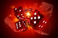 Hot Dices Casino Games Royalty Free Stock Photo