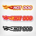 Hot dog board sign Royalty Free Stock Photo