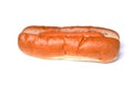 Hot dog bun on white background. Royalty Free Stock Photo