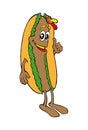 Hot dog cartoon