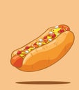 Hot dog. Classic american fast food