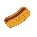 hot dog fast food icoon Royalty Free Stock Photo