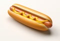 Hot dog on white background Royalty Free Stock Photo