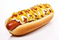 Hot dog on white background Royalty Free Stock Photo