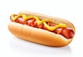 Hot dog on white background Royalty Free Stock Photo