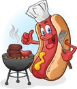 Hot Dog Grilling Royalty Free Stock Photo
