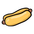 Hot dog Hand Drawn Doodle Icon Royalty Free Stock Photo