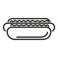 Hot dog icon outline vector. Takeaway food