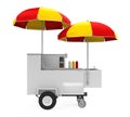 Hot Dog Cart Isolated