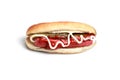 Hot dog with ketchup