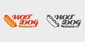 Hot dog label concept. Best in town hot dog vector logo or badge.