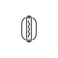 Hot dog line icon Royalty Free Stock Photo