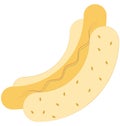 Hot Dog Line Vector Isolated Icon customized and editable Royalty Free Stock Photo