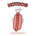 Hot dog Mascot Logo Royalty Free Stock Photo