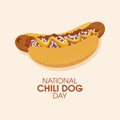 National Chili Dog Day vector illustration Royalty Free Stock Photo