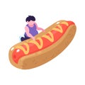 Hot Dog Overeating Composition