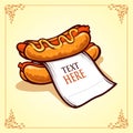 Hot Dog with Paper Illustrations