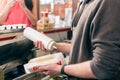 Hot Dog Salesman Royalty Free Stock Photo