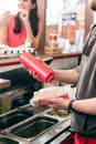 Hot Dog Salesman Royalty Free Stock Photo