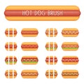 Hot dog seamless decoration brushes