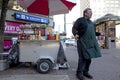 A hot dog seller in Edmonton, Canada