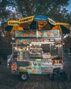 A hot dog stand in the Upper East Side, Manhattan, New York City Royalty Free Stock Photo