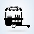 Hot dog street shop icon. Cartoon of hot dog street shop vector icon for web design isolated on white background. Simple modern Royalty Free Stock Photo