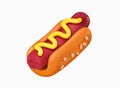 Hot dog street snack isolated on transparent Royalty Free Stock Photo