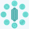 Hot dog vector icon sign symbol Royalty Free Stock Photo