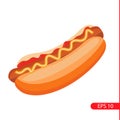 Hot dog vector illustration