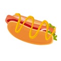 Hot dog vector illustration Royalty Free Stock Photo