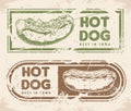 Hot dog vintage label monochrome